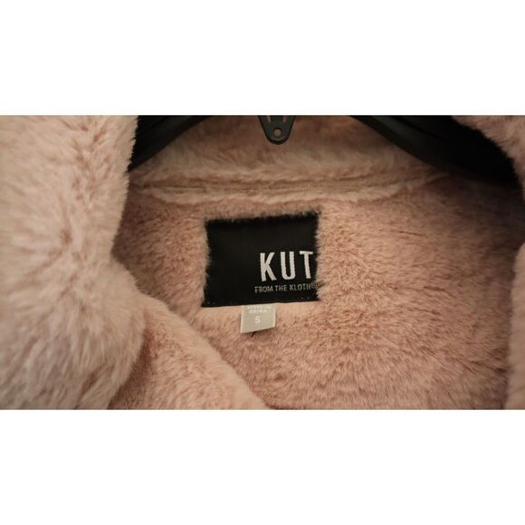 Kut From The Koth Women Sz S Pink Candece Bonded Faux Shearling Moto Jacket $108 - Picture 3 of 15